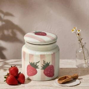 Strawberry Ceramic Jar(airtight)