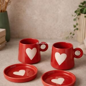 Red Cup Saucer