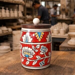 Red Jar Hand-painted