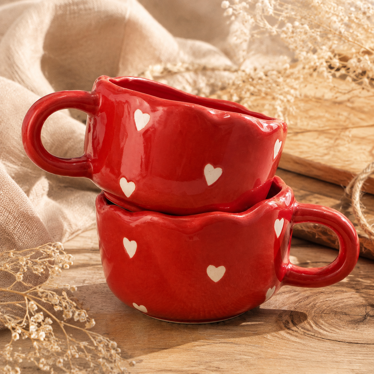 Red Heart Ceramic Coffee Mug - Image 2