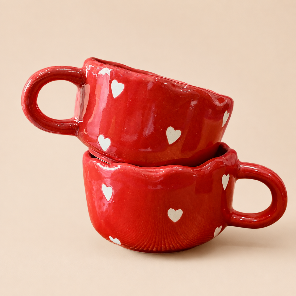 Red Heart Ceramic Coffee Mug - Image 5