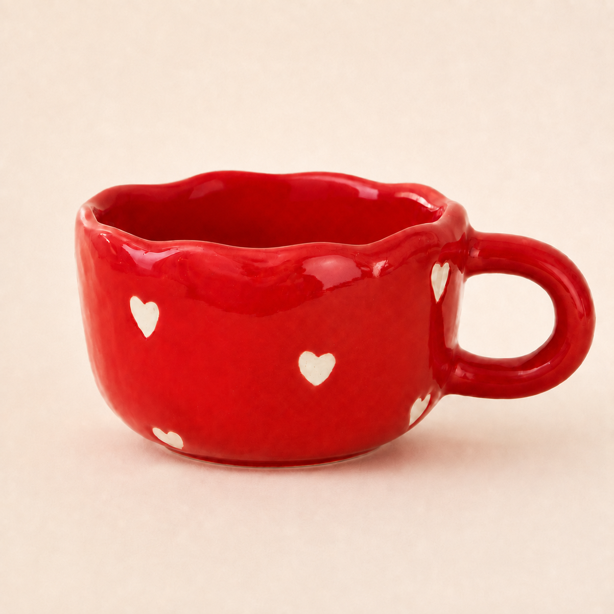 Red Heart Ceramic Coffee Mug - Image 4