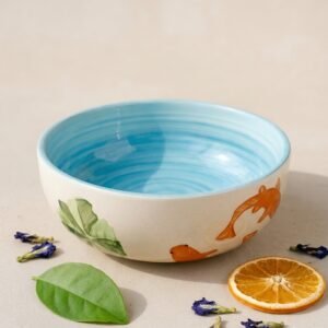 Koi Serenity Ceramic Serving Bowl – 700 ml