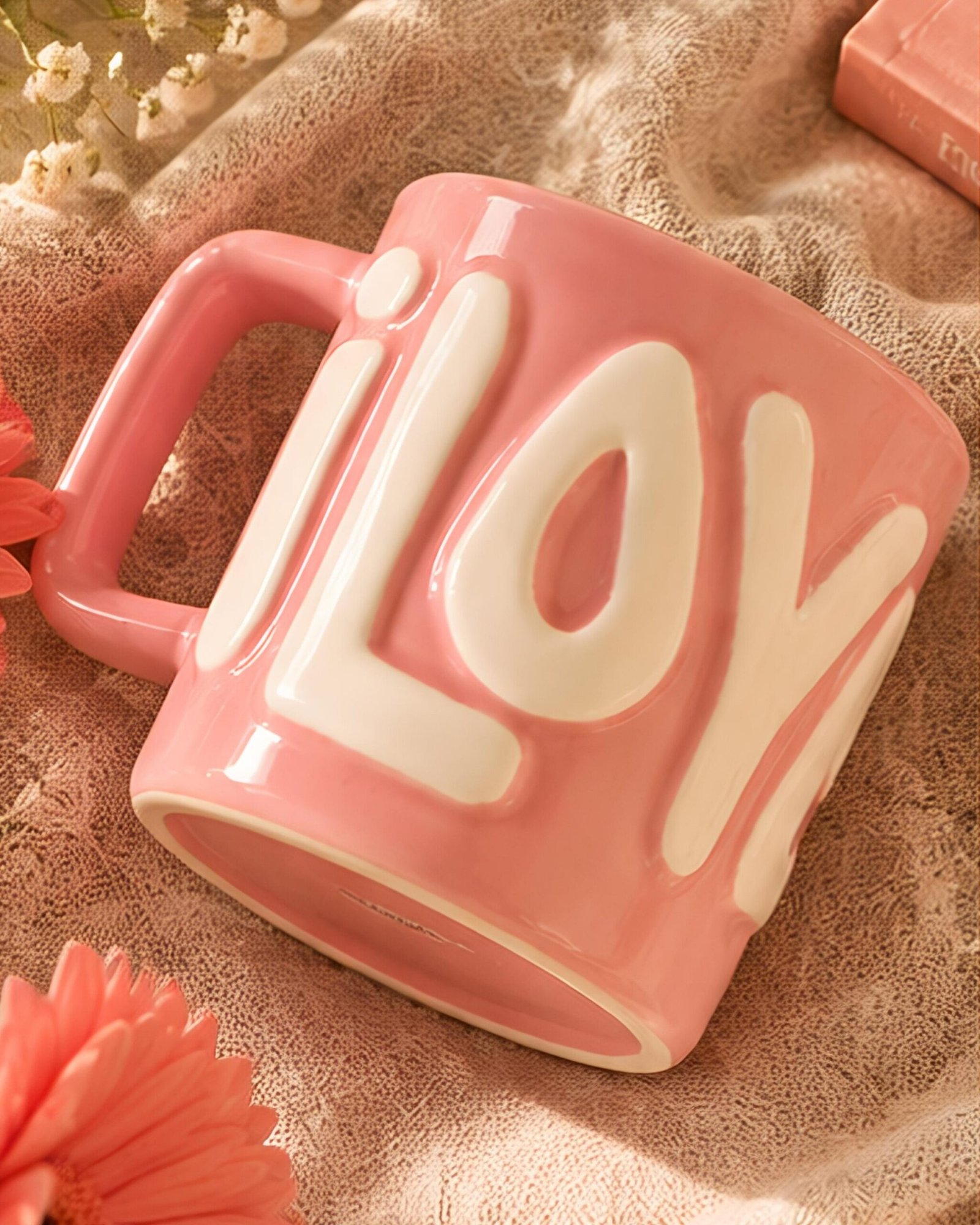 Embossed “I Love You” Ceramic Mug - Image 2