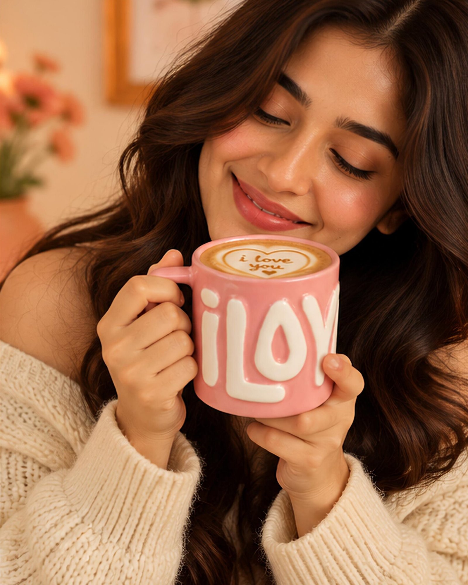 Embossed “I Love You” Ceramic Mug - Image 4