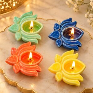 Lotus Ceramic Diya