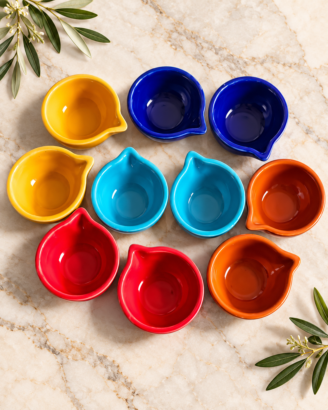 Vibrant Teardrop Ceramic Diya - Image 4